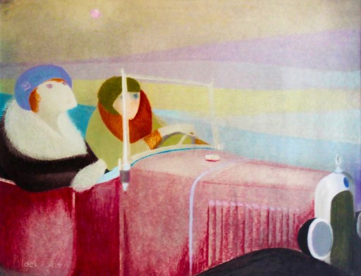 Loek Lafeber 1975 vrouwen in oldtimer