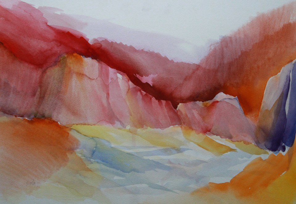 Aquarel Les Ocres Roussillon