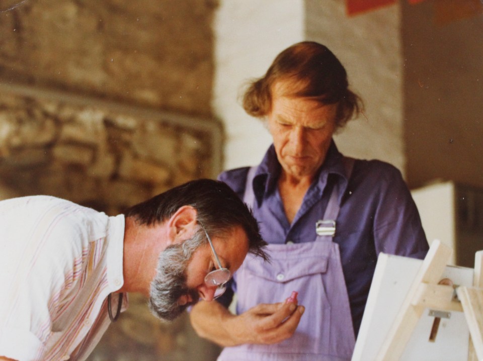 Loek met vriend en collega emailleur Jack de Valk